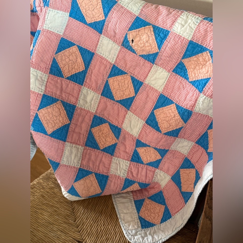 Child’s vintage handmade quilt.